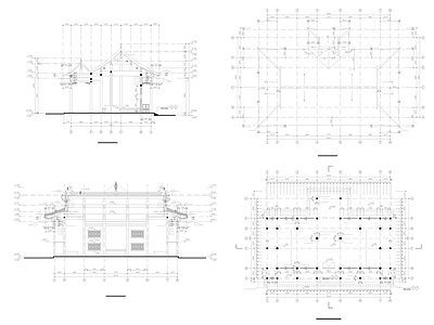 洗心禅寺天王建筑 施工图