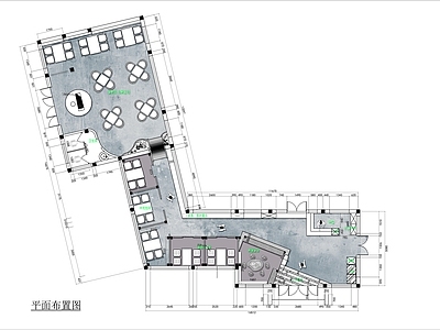 200㎡中式茶艺会所平面布置图 施工图