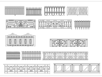 铁艺栏杆图库 施工图