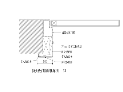 防火板门套 深化节点 施工图 通用节点