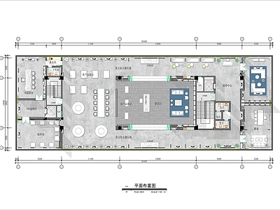 900㎡茶叶店会所平面布置图 施工图