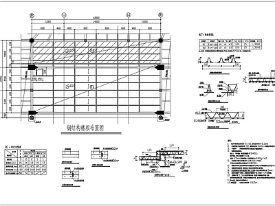 钢结构结构楼板节点配筋图 施工图
