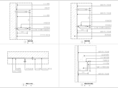 墙面层板节点 施工图