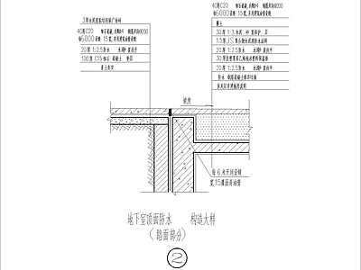 地下室顶面防水路面部分  施工图