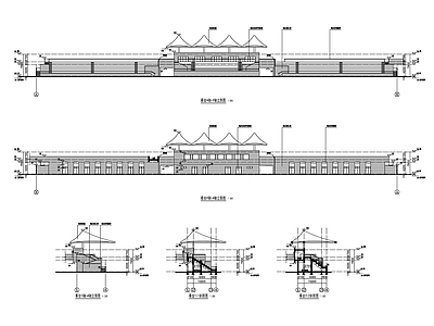 田径场主席看台建筑图 施工图 体育场