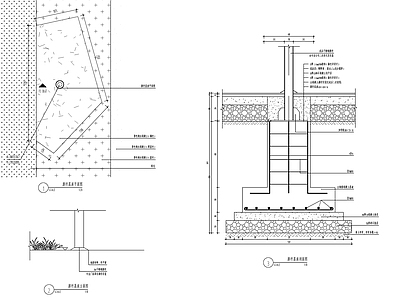 旗杆基座 基础详图 施工图 景观小品