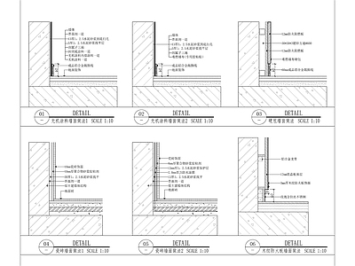 装饰墙面做法大样图 施工图