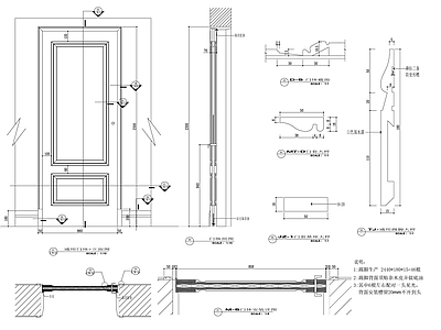 门大样图 施工图 通用节点