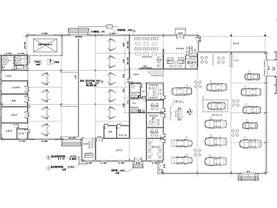 雪佛兰4S店建筑装修图 施工图 展销厅