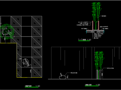 小雕塑平立剖 施工图