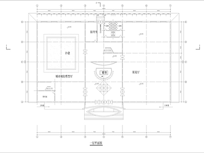 城市规划展览馆 施工图 展销厅