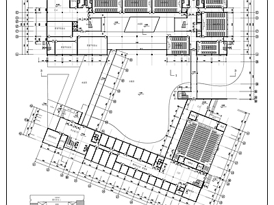 农业大学人文馆社科楼建筑平面图 施工图