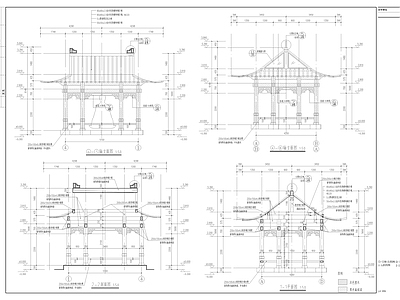 歇山亭子 施工图