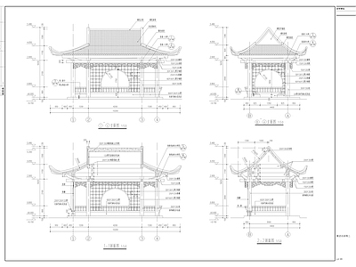 赏景亭详图  施工图