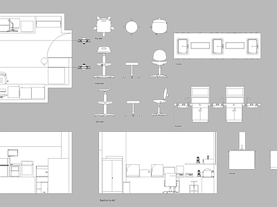 实验室家具图库 施工图 工装综合图库