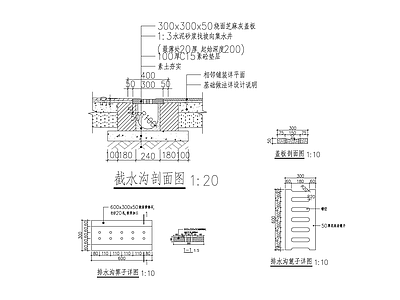 截水沟大样图 施工图