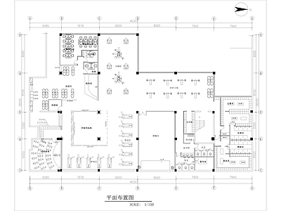 1080㎡健身房 健身中心 施工图