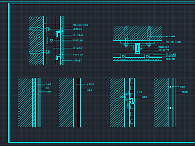 墙面节点6个 施工图