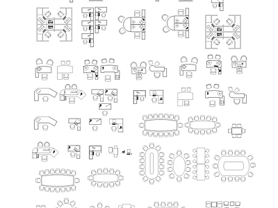 办公桌椅 施工图 办公家具