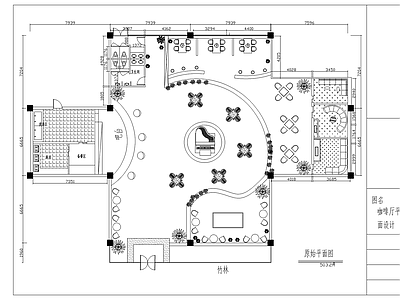 咖啡厅平面设计 施工图