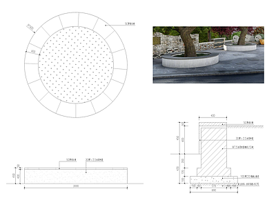 圆形树池 施工图
