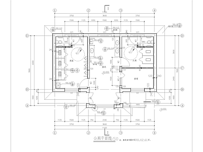 砖混结构公园公厕建施图 施工图