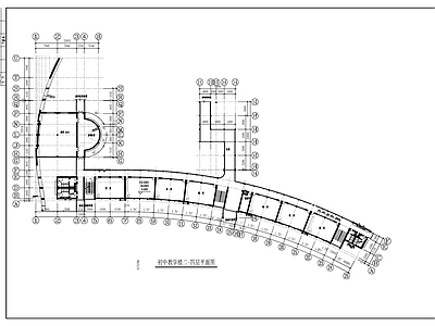 初高中教学楼建筑平面 施工图