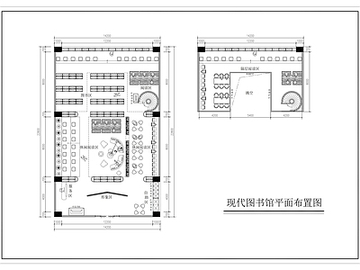 图书馆 平面布置图 施工图