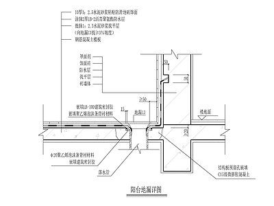 阳台地漏详图 施工图