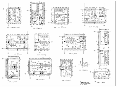 25个卫生间及沐浴间建筑平面布置图 施工图