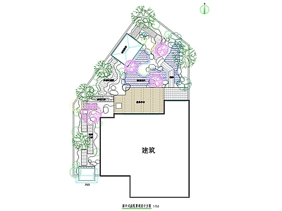 新中式庭院景观平面方案 施工图