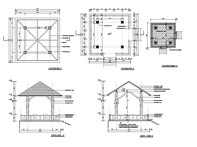 凉亭 施工图