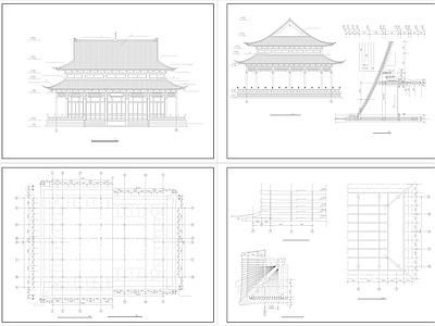 大雄宝殿建筑图纸 施工图