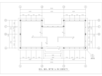 1层动物园公厕建筑方案图 施工图