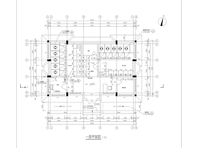 1层104 49平米砖混结构市城区土建公厕建施图 施工图