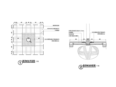 悬浮树池大样图 施工图