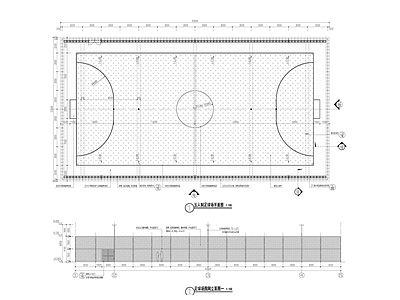 五人制足球场大样图围网盲管CA 施工图