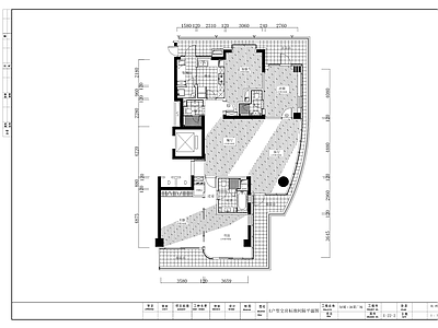 新古典杭州深蓝广场E1户型样板 施工图 平层