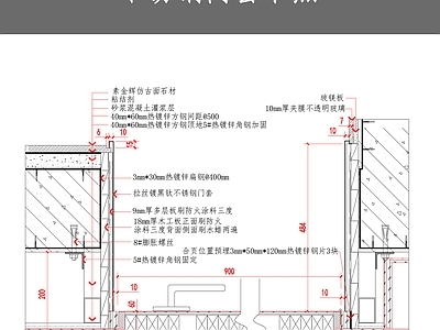 不锈钢门套节点 施工图 通用节点