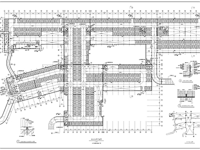 地下车库车道详面图 施工图 交通道路