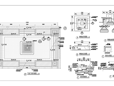 下沉广场雕塑 广场欧式 施工图