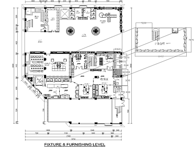 上市公司餐厅食堂后厨及货物仓库设备平面图 施工图