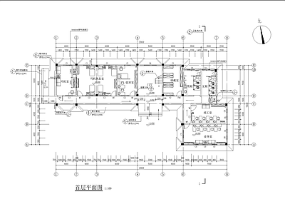 公园业务用房平面图 施工图