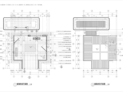 玻璃景观平立剖面图 施工图