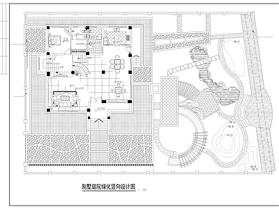 别墅庭院景观 施工图