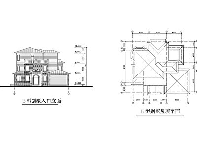 410平米小型别墅全套建筑设 施工图