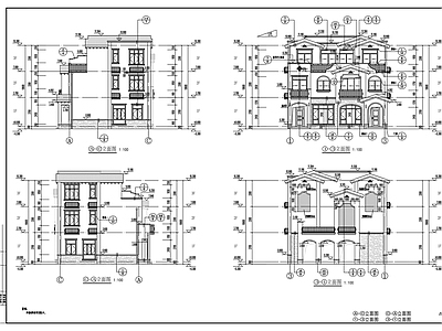 现代简约板式住宅建筑 施工图