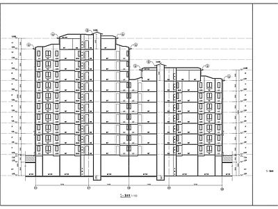 高层平坡屋面混合住宅建筑 施工图