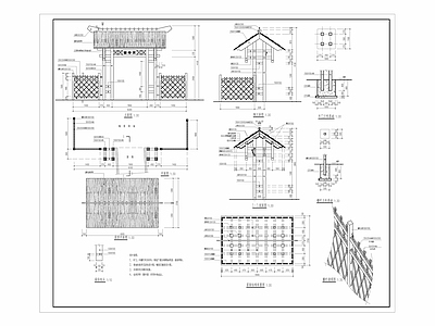 乡村大门 施工图