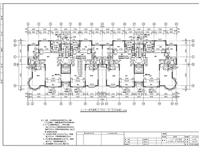 欧式简约十二层住宅楼建筑 施工图